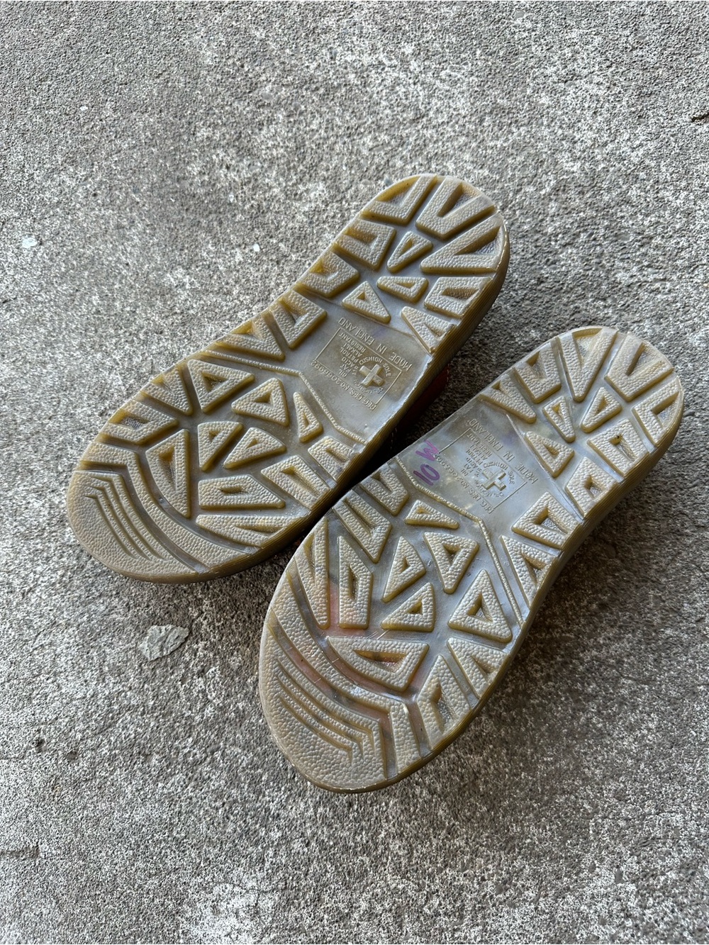VTG Dr Marten Made in England Red Leather Fisherman Slide Sandals - Picture 2 of 6